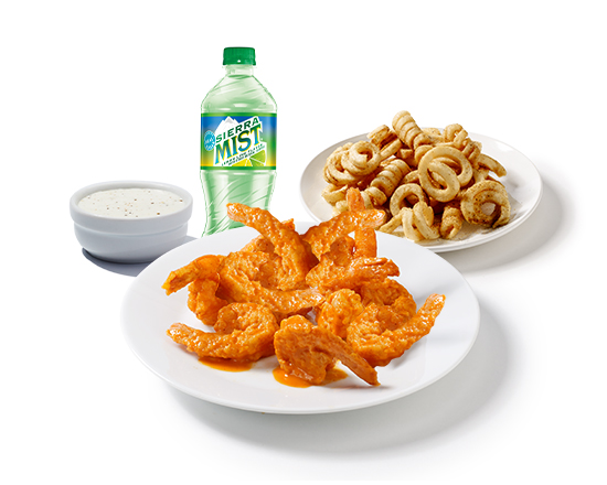 Order 12pc Buffalo Shrimp Combo food online from Hoots Wings store, Decatur on bringmethat.com
