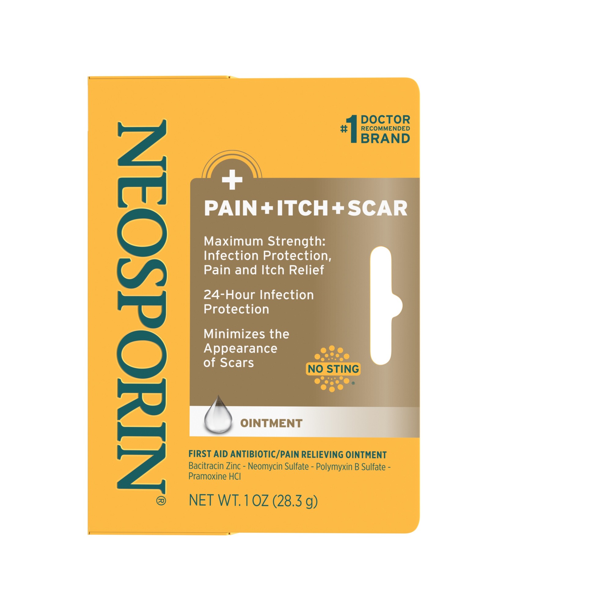 Order Neosporin Pain, Itch, Scar Antibiotic First Aid Ointment - 1 oz food online from Rite Aid store, MILLER PLACE on bringmethat.com