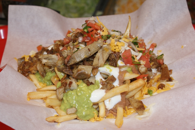 Order Carnitas Fries food online from Rivas Mexican Grill store, Sparks on bringmethat.com