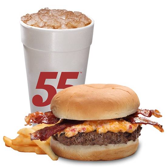 Order Pimento Burger Meal food online from Hwy 55 Burgers, Shakes & Fries store, Pikeville on bringmethat.com