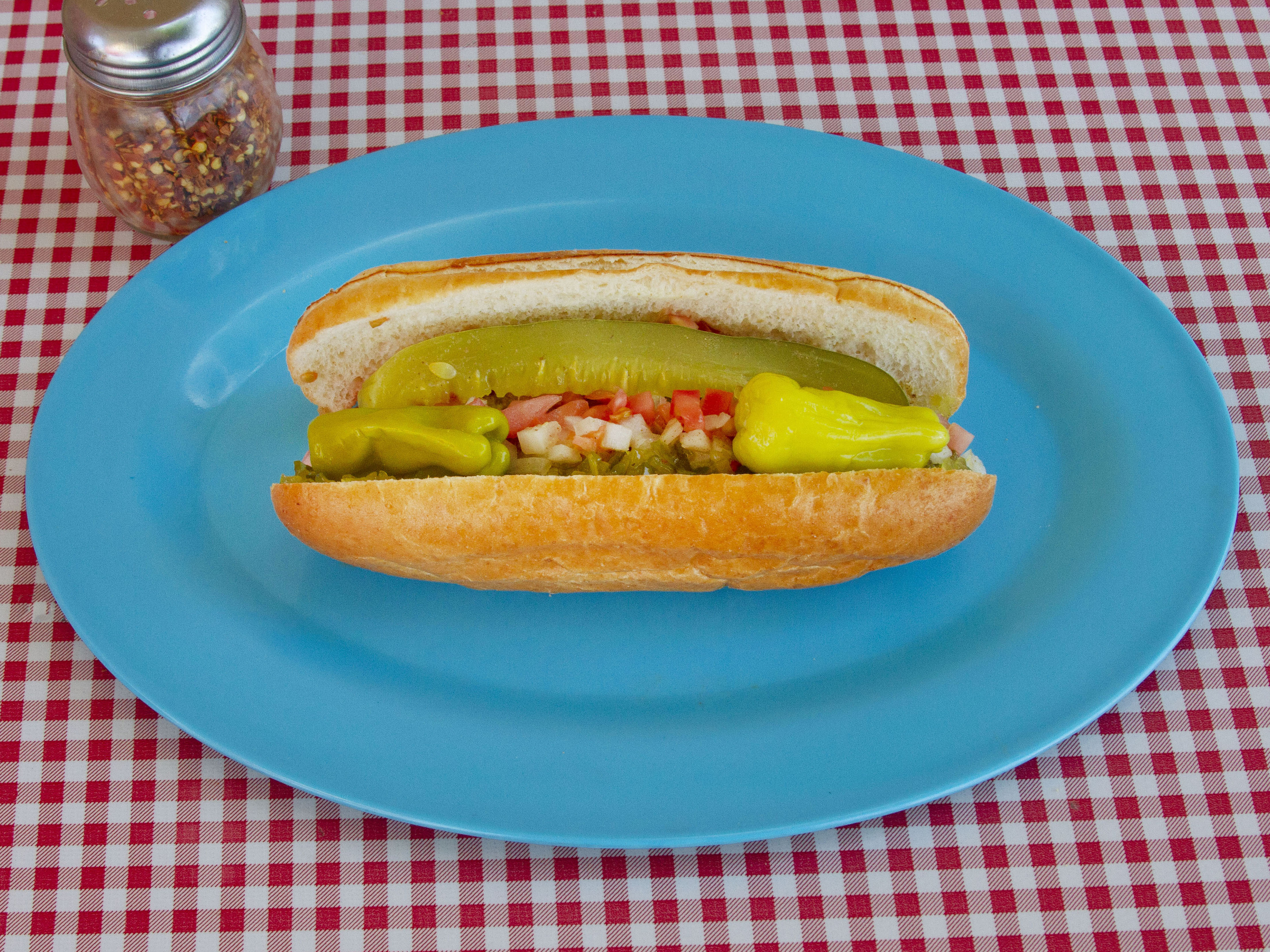 Order Chicago Dog food online from Richie Pizza & Hot Dogs store, Fresno on bringmethat.com