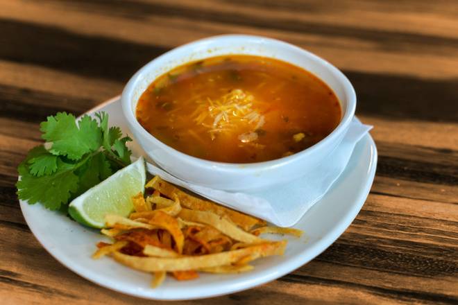 Order Cup Spicy Chicken Tortilla Soup food online from Kerbey Lane Cafe store, Austin on bringmethat.com