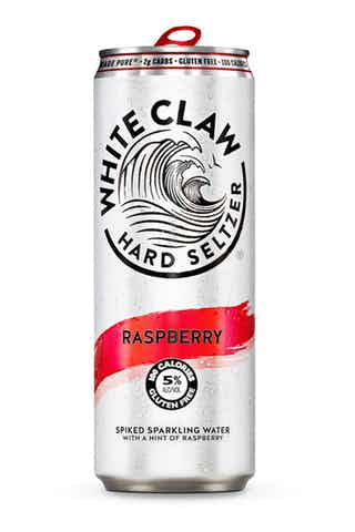 Order White Claw Raspberry Hard Seltzer ( 6 PK x 12 OZ CANS ) food online from Friends Liquor store, San Francisco on bringmethat.com