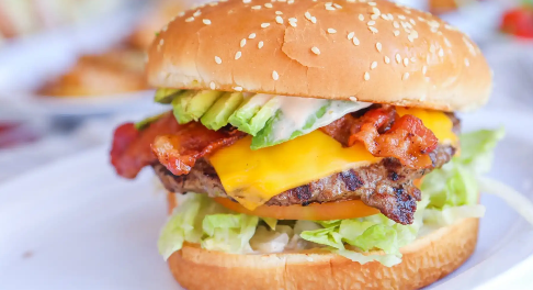 Order Bacon Avocado Cheese Burger food online from Bravo Burgers store, Redlands on bringmethat.com