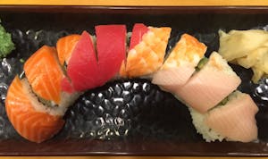 Order Rainbow Roll food online from Mochi Sushi store, Sugar Land on bringmethat.com