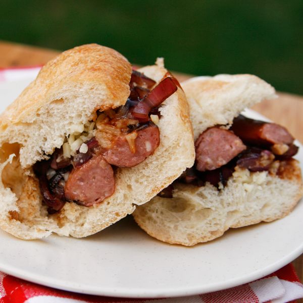 Order Sausage Sandwich food online from Grand Champion Bbq store, Milton on bringmethat.com