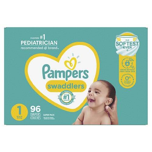 Order Pampers Swaddlers Diapers Size 1 - 96.0 ea food online from Walgreens store, Surprise on bringmethat.com
