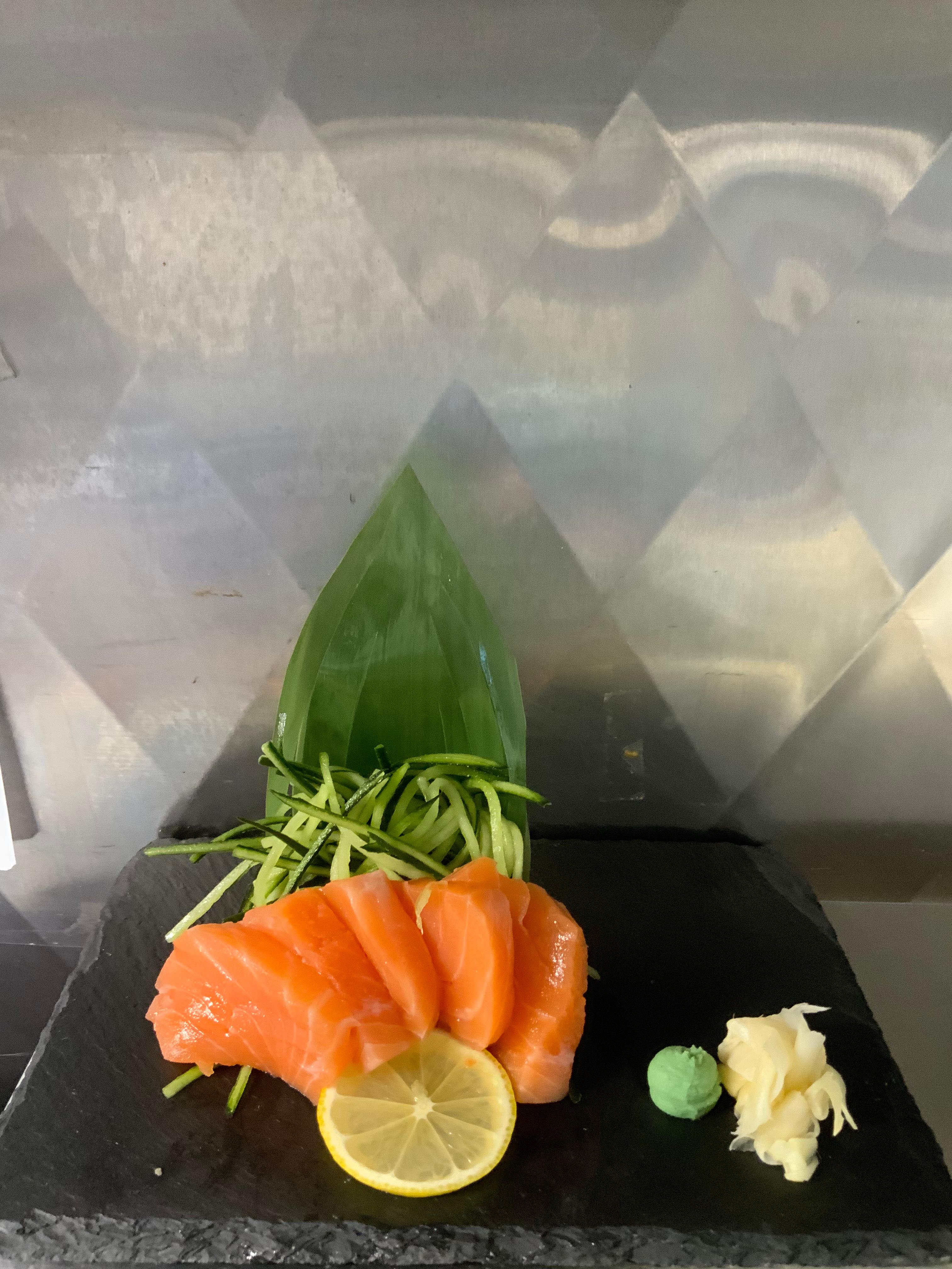 Order salmon sashimi food online from Fugu Sushi store, San Antonio on bringmethat.com