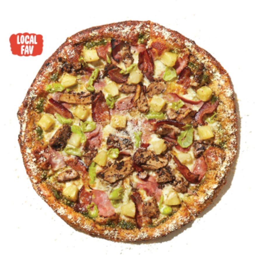 Order Maui Wowie Pizza - Small (4 Slices) food online from Mellow Mushroom Pizza Bakers store, Denver on bringmethat.com