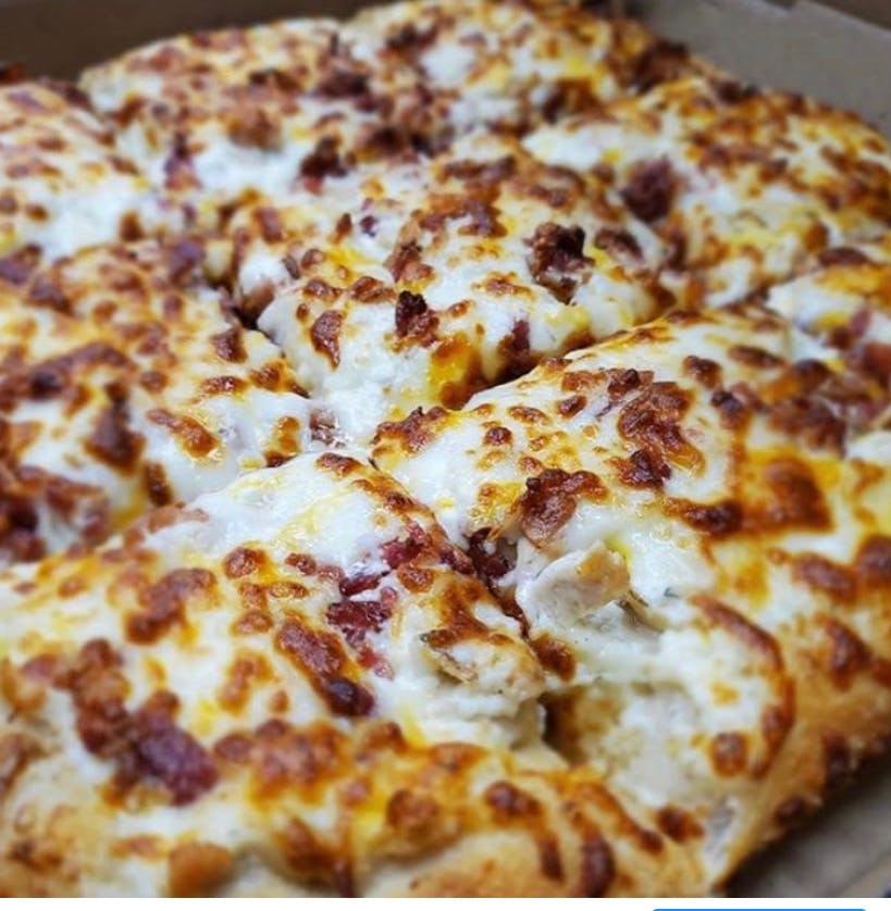 Order Square Chicken Bacon Ranch Pizza - 9 Cut food online from Pizza Joes store, Beaver on bringmethat.com