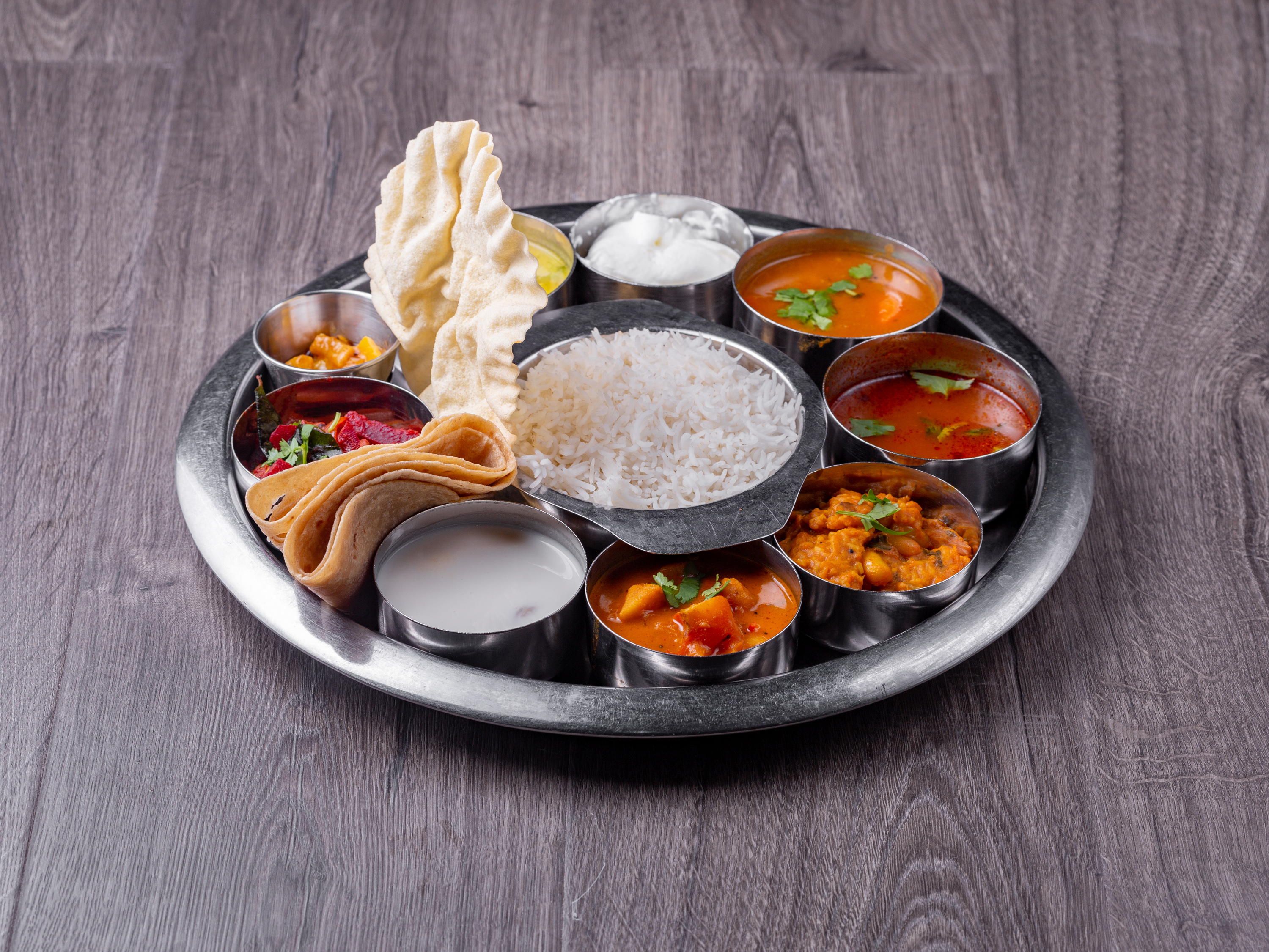 Order 3. South Indian Thali food online from Sapthagiri store, Jersey City on bringmethat.com