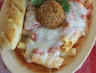 Order Small Baked Ziti with Meatball food online from Massino's Pizzeria store, Aurora on bringmethat.com