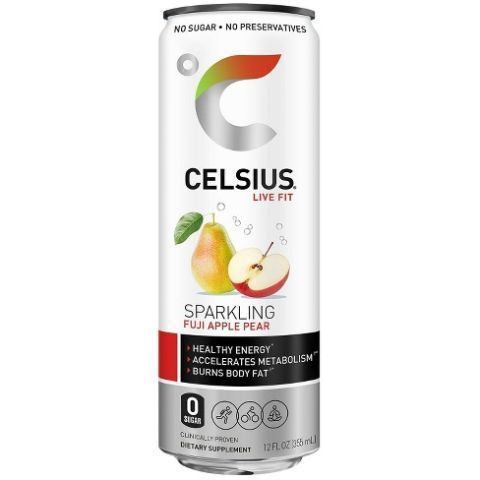 Order Celsius Sparkling Fuji Apple Pear 12oz food online from 7-Eleven store, Las Vegas on bringmethat.com