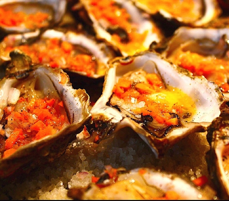 Order Oysters Casino food online from Captain’s Curbside Seafood store, Trappe on bringmethat.com