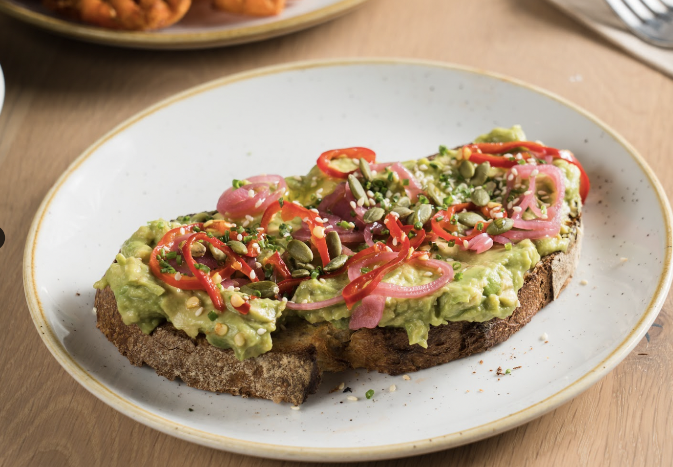 Order Smashed Avocado Toast food online from Two Hands store, New York on bringmethat.com