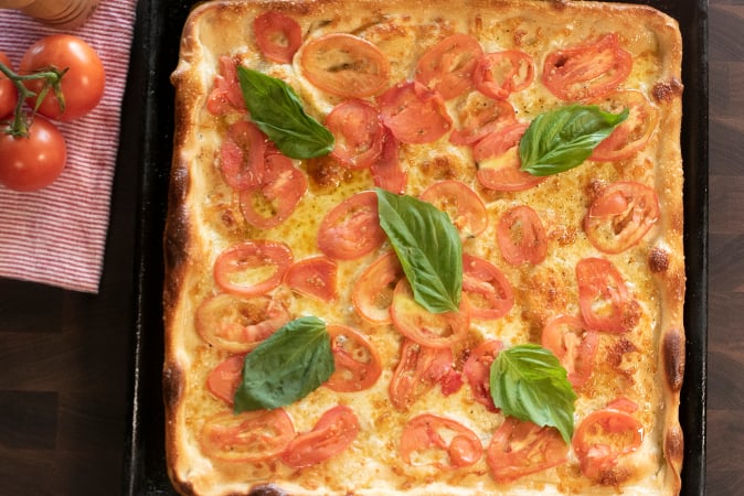 Order 16X16" Square Margherita food online from Russo's Pizza store, Galveston on bringmethat.com
