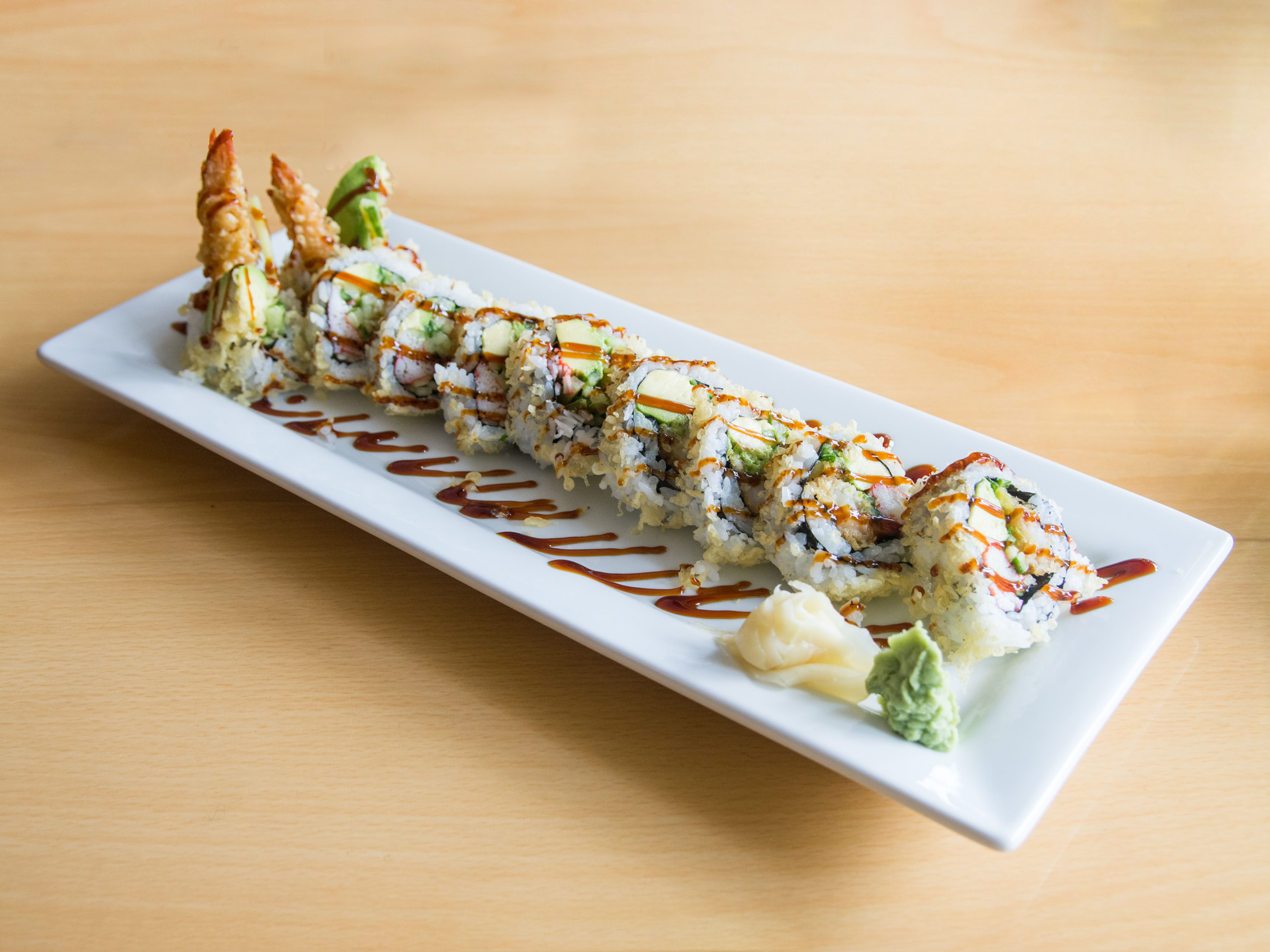 Order Shrimp Tempura Roll food online from Kiku Sushi store, Baltimore on bringmethat.com