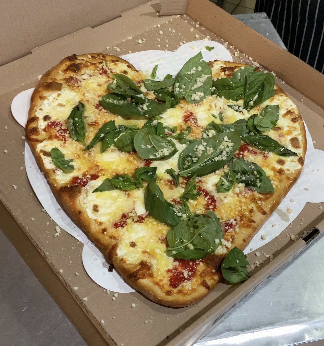 Order Heart shaped Margherita Pizza food online from East Village Pizza & Kebabs store, New York on bringmethat.com