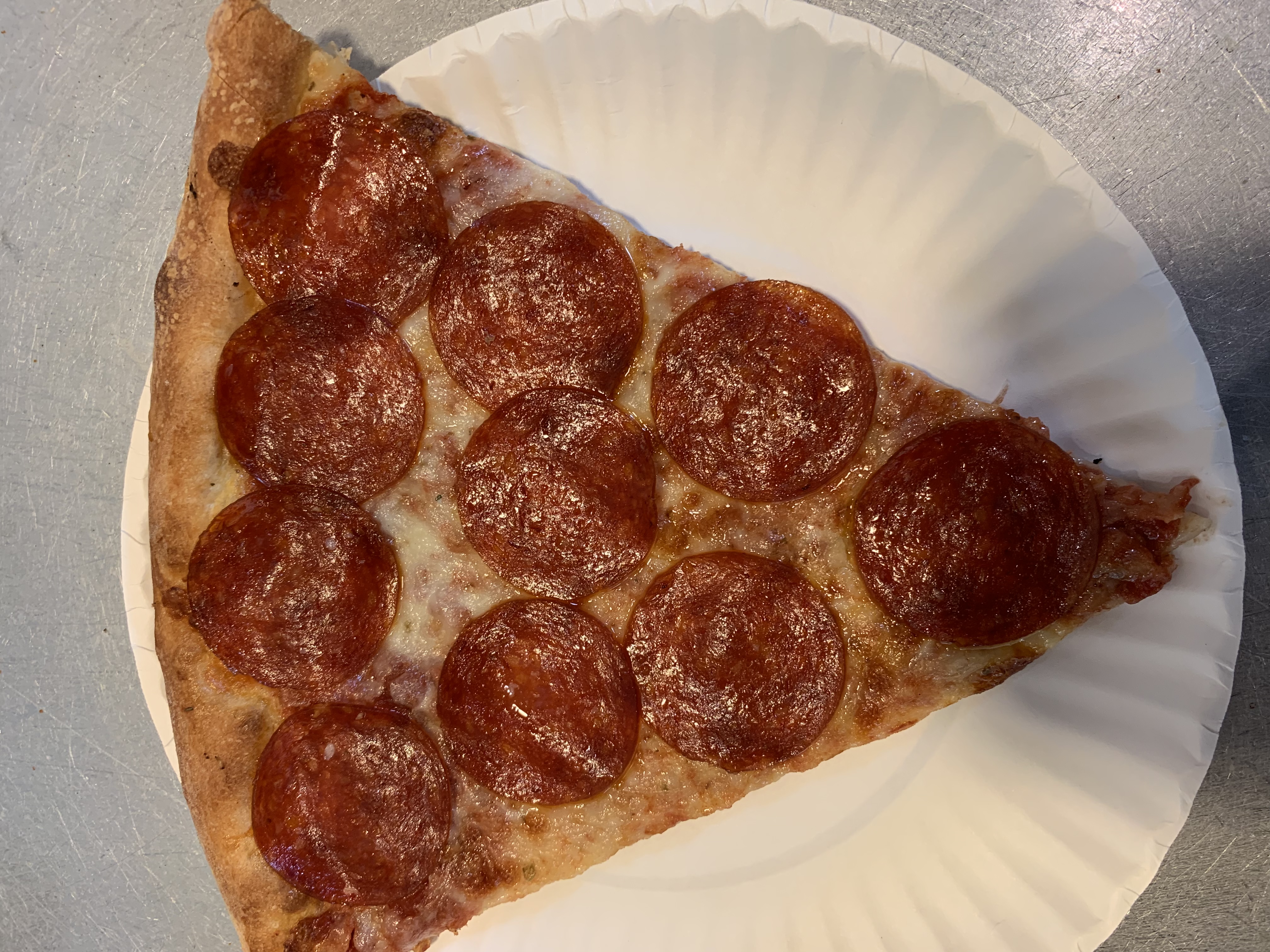Order NY Style Pepperoni Slice food online from Sbarro store, Wilmington on bringmethat.com