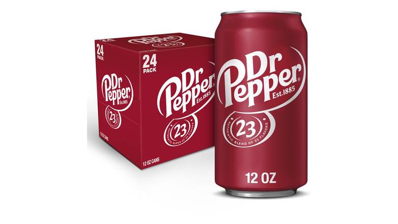 Order Dr Pepper Soda, 24 Pack Can food online from Red Roof Market store, Lafollette on bringmethat.com