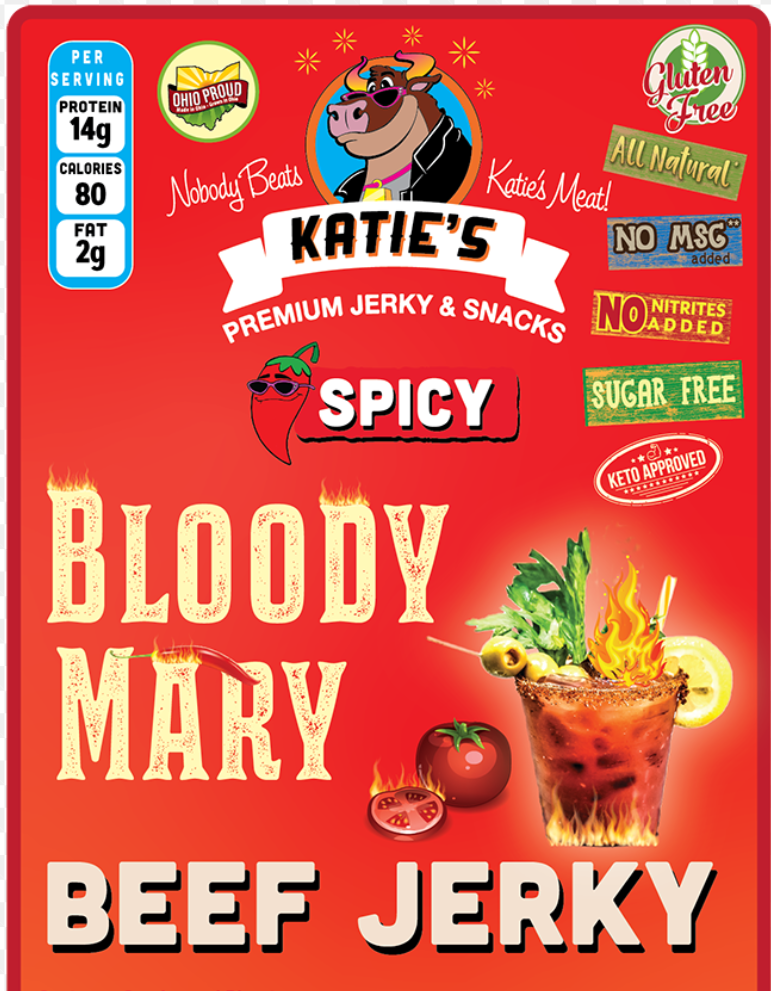 Order Spicy Bloody Mary Beef Jerky food online from Katie Snack Foods store, Hilliard on bringmethat.com