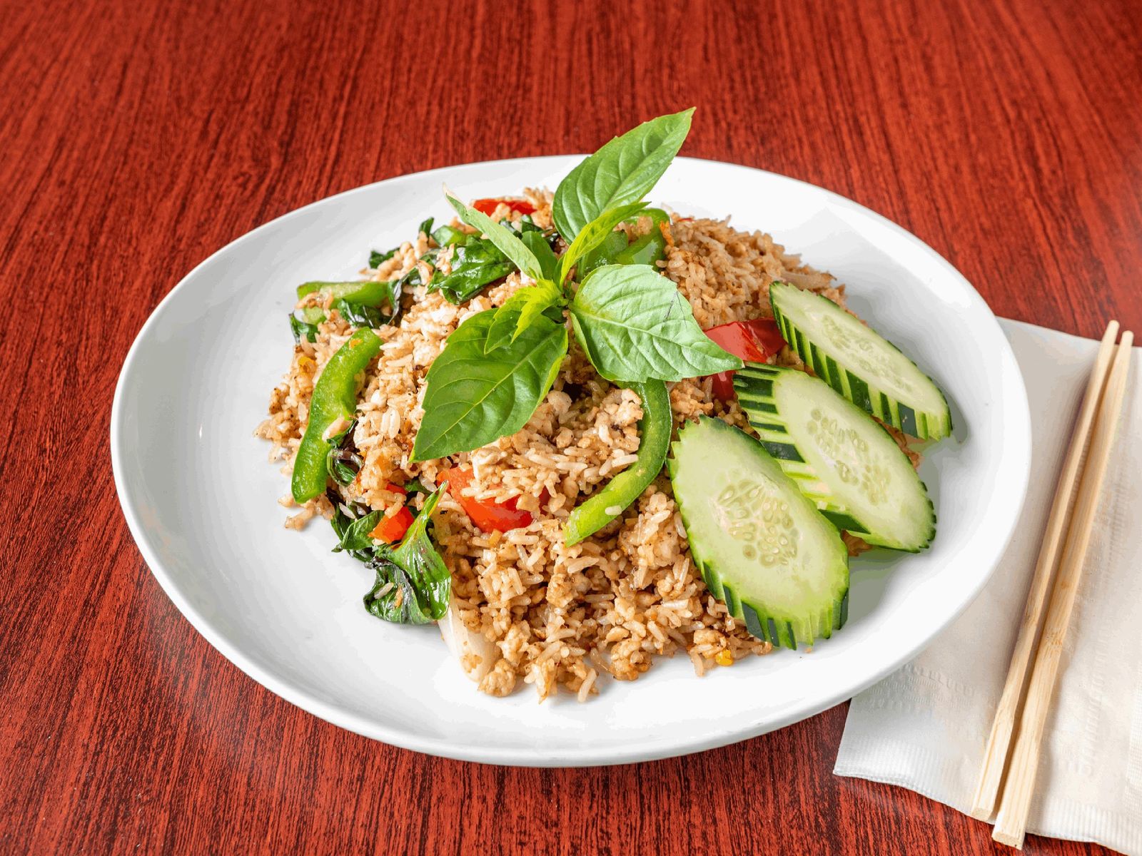 Order Basil Fried Rice food online from Thai Siri store, Streamwood on bringmethat.com