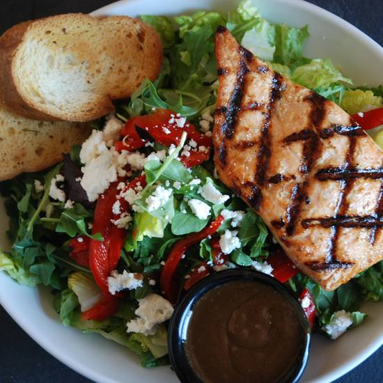 Order GRILLED SALMON SALAD food online from Tap House Grill store, Lemont on bringmethat.com