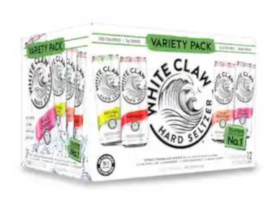 Order White Claw Variety Pack #1, 12pk-12oz can hard seltzer (5.0% ABV) food online from Tenderloin Liquor store, San Francisco on bringmethat.com
