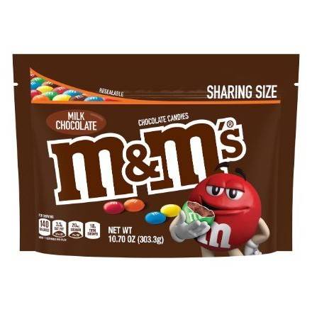 Order M&M's Milk Chocolate Sharing Size (10.7 oz) food online from 7-Eleven By Reef store, Marietta on bringmethat.com