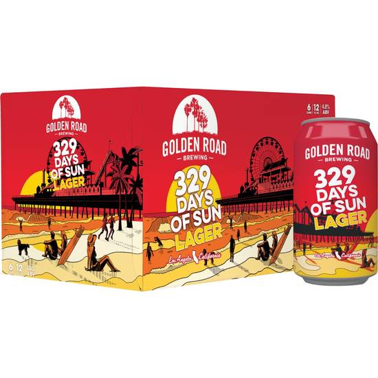 Order Golden Road 329 Days of Sun Lager food online from Liquor Wine & Beer World store, Santa Monica on bringmethat.com