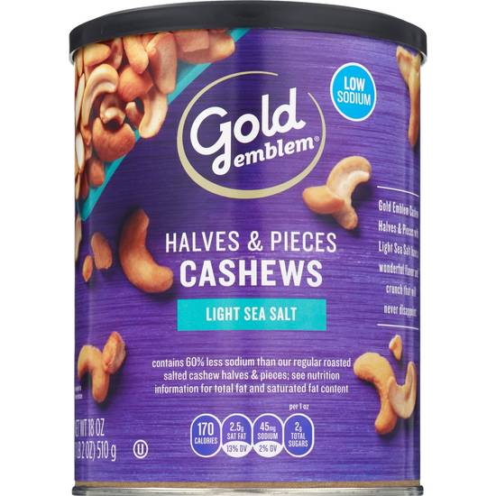 Order Gold Emblem Cashews Halves & Pieces, Light Sea Salt, 18 OZ food online from Cvs store, HAMMOND on bringmethat.com