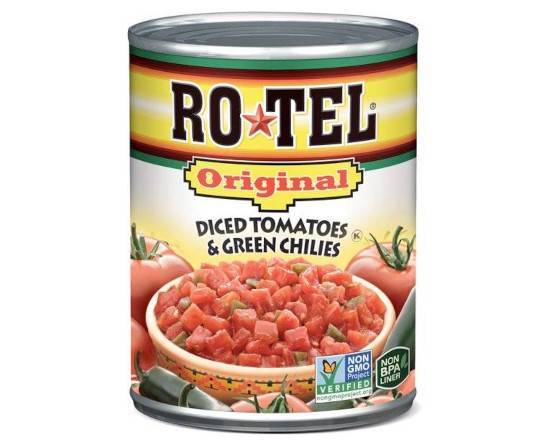 Order Rotel Original Diced Tomatoes & Green Chilies (10 oz) food online from Urban Value Corner Store store, Dallas on bringmethat.com
