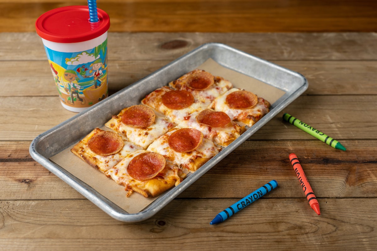 Order Kids Pepperoni Flatbread food online from Bar Louie store, Dearborn on bringmethat.com