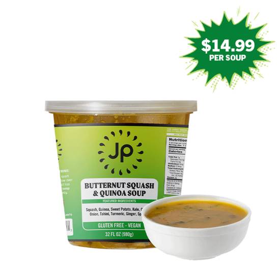 Order Butternut Squash and Quinoa Soup (32 oz) food online from Juice Press store, Southampton on bringmethat.com