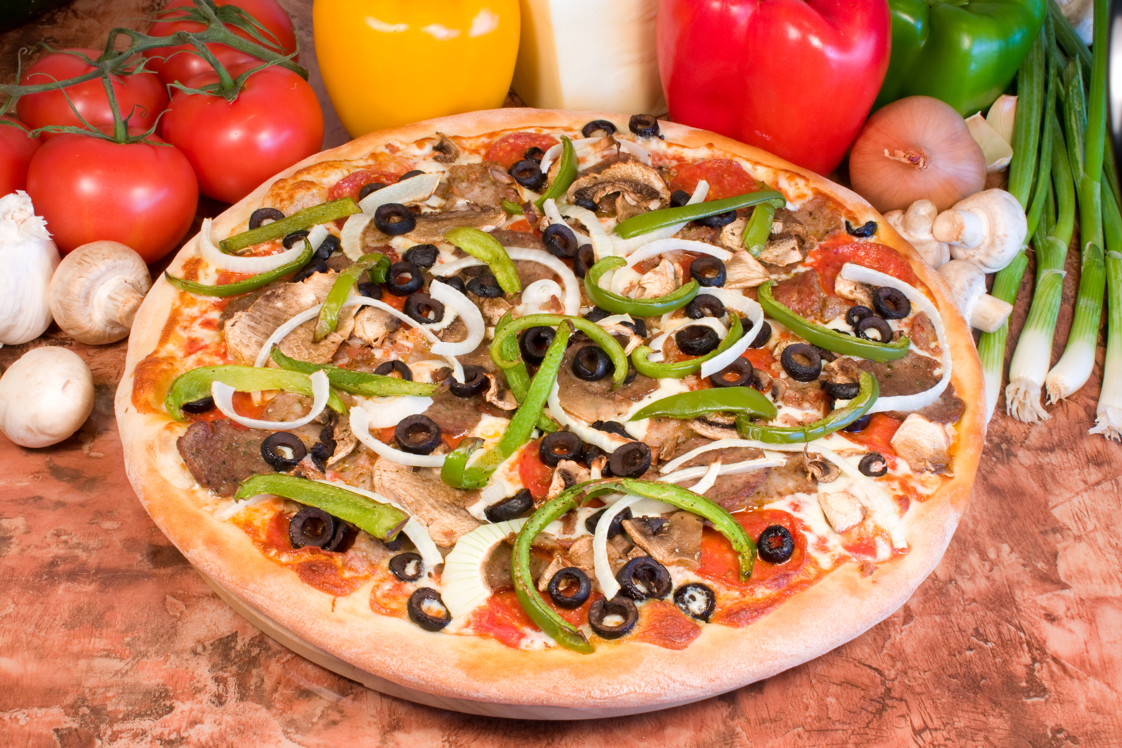 Order Ameci Deluxe Pizza food online from Ameci Pizza & Pasta store, Chatsworth on bringmethat.com