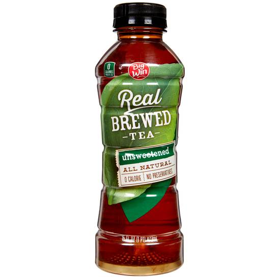 Order Big Win Real Brewed Tea Unsweetened (16 oz) food online from Rite Aid store, Canton on bringmethat.com