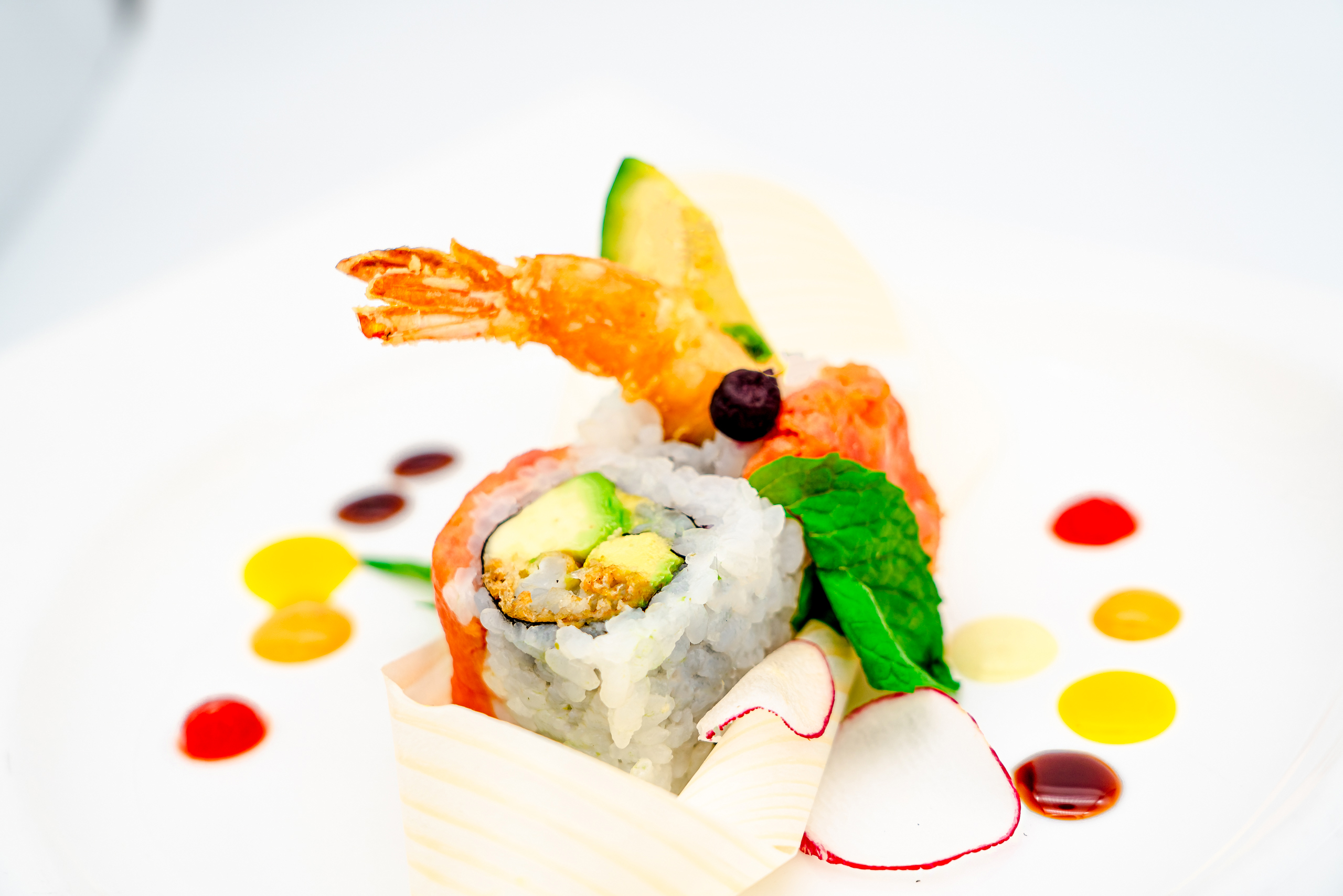 Order Shrimp Tempura Roll food online from Zutto Japanese American Pub store, New York on bringmethat.com