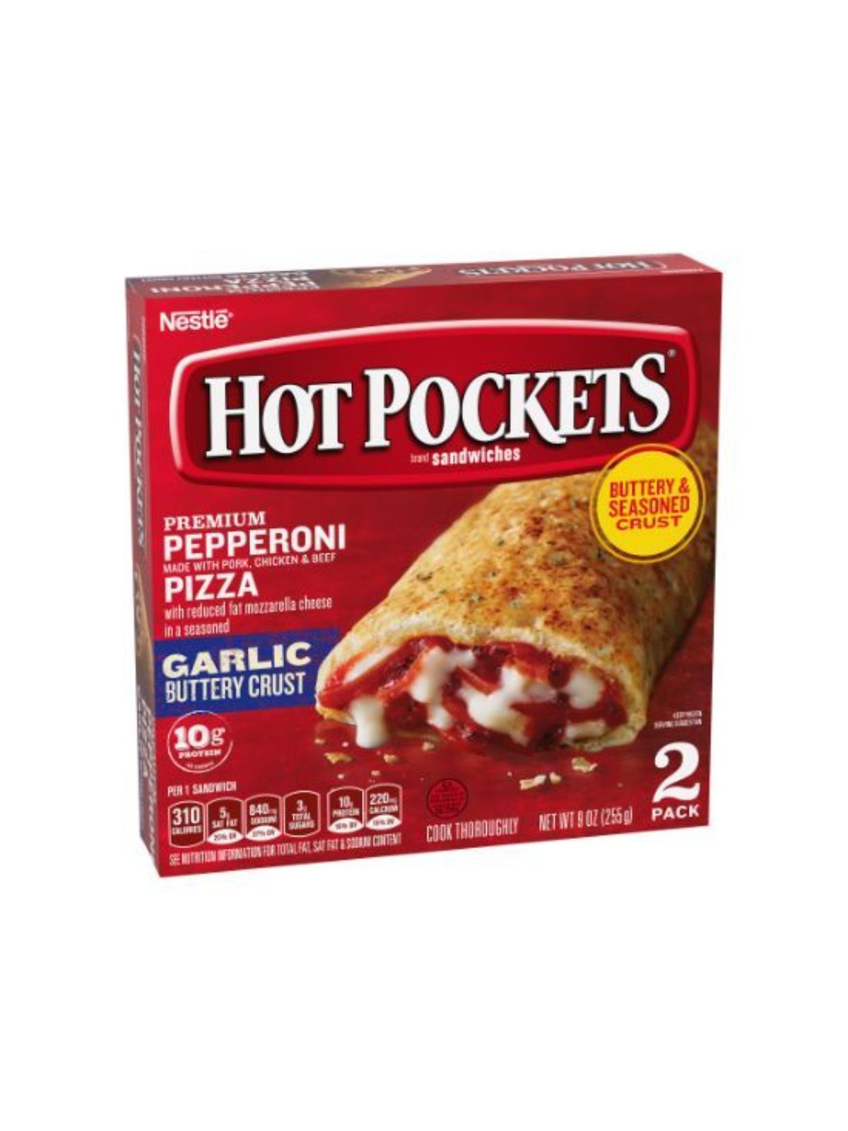 Order Hot Pockets Pepperoni (4.5 oz x 2-pack) food online from Stock-Up Mart store, Los Angeles on bringmethat.com