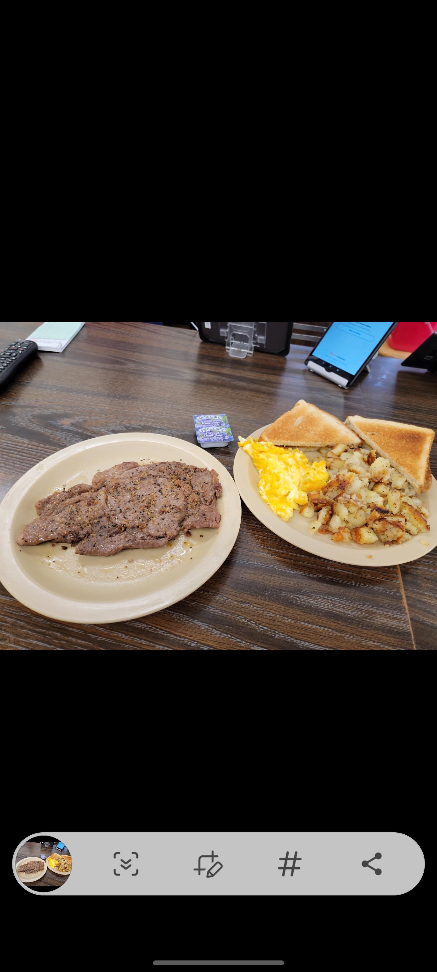 Order Two Eggs With House Steak (12+oz) food online from Steak In A Sack store, Fort Washington on bringmethat.com