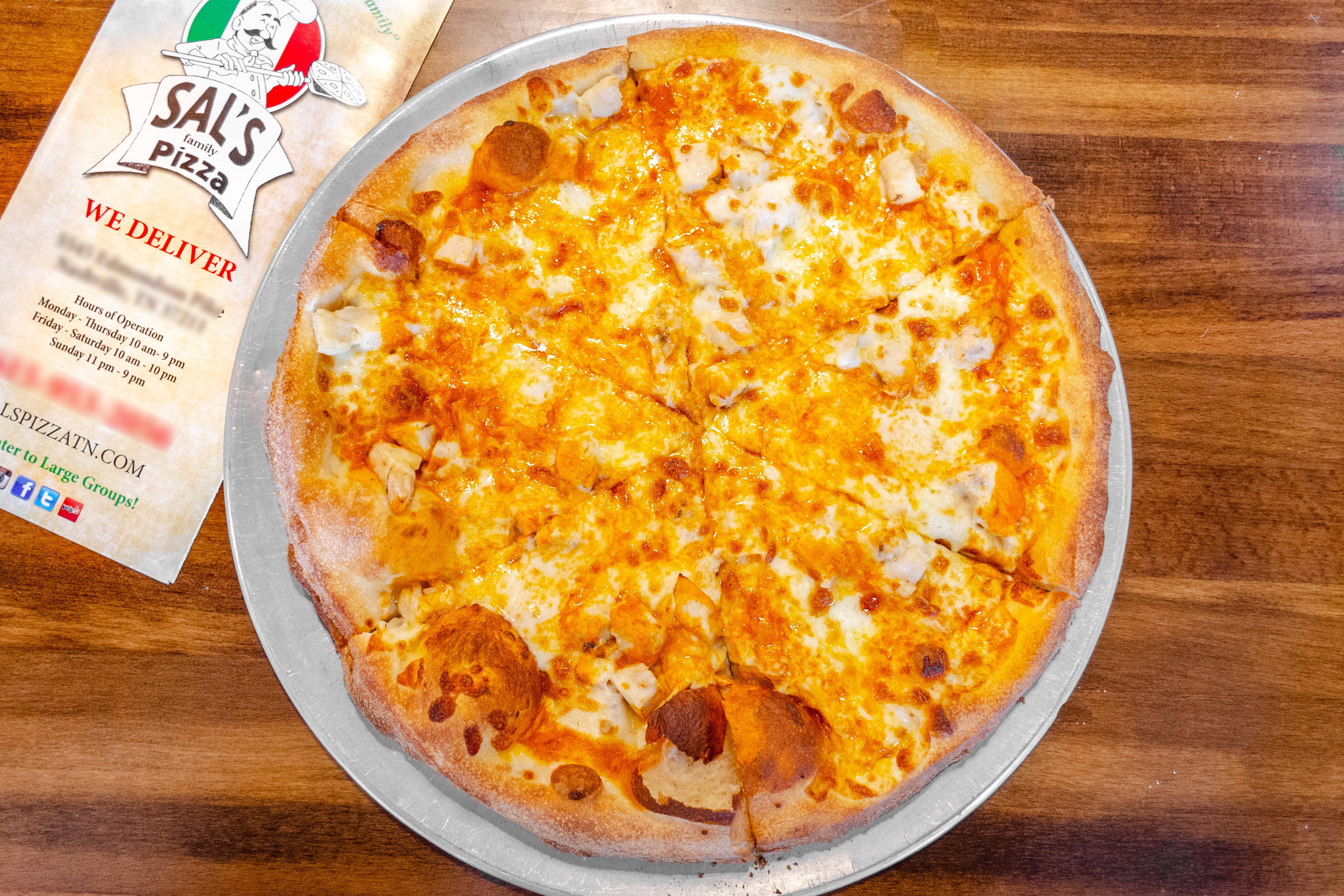 Order Buffalo Chicken Pizza - Small 12'' food online from Sals Family Pizza store, Nashville on bringmethat.com