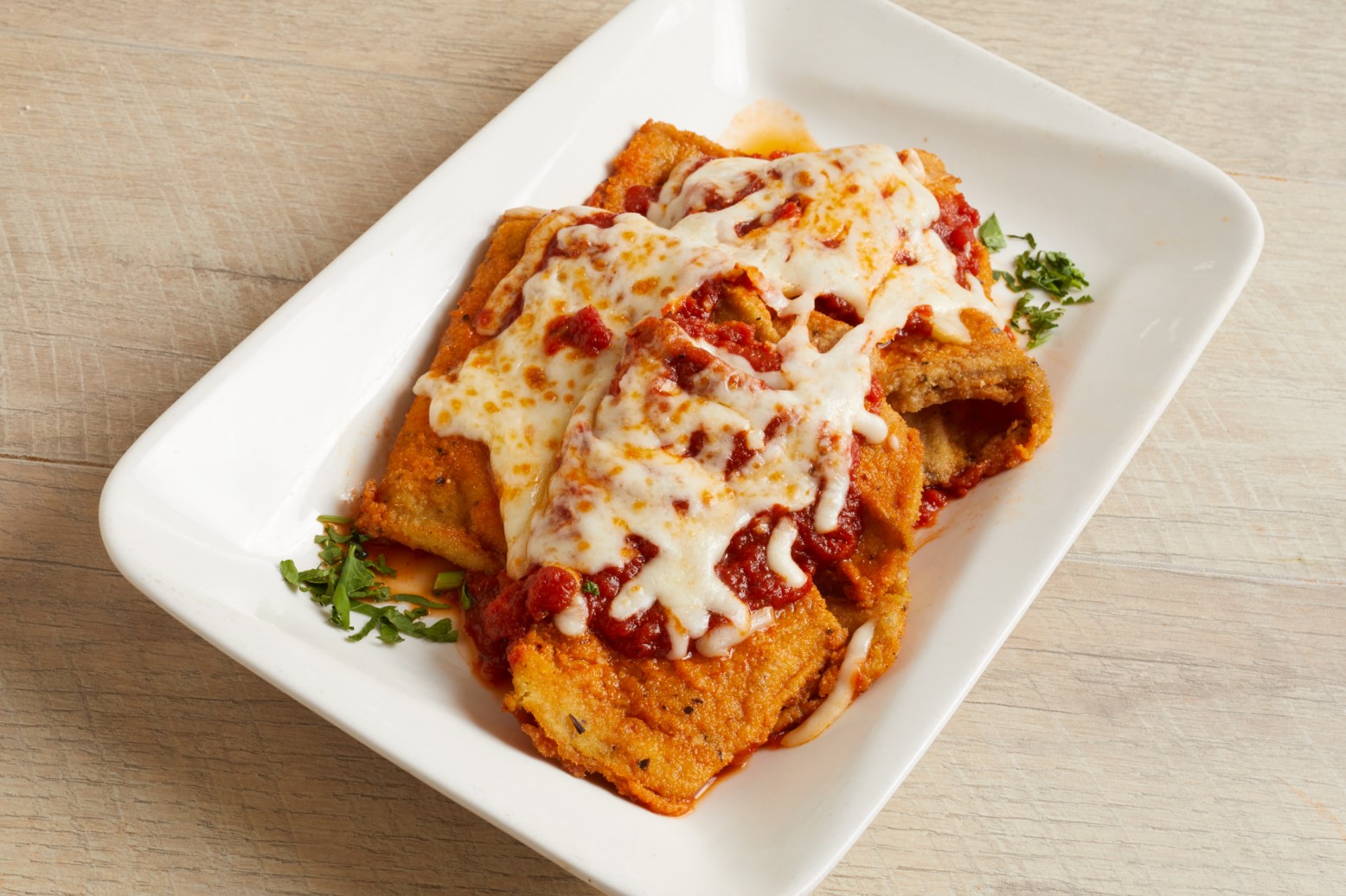 Order Eggplant Parmigiana Entree food online from Mario's Pizzeria store, East Northport on bringmethat.com