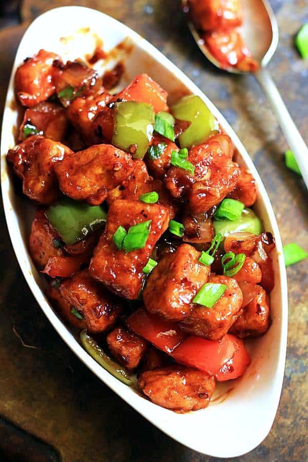 Order Chili Paneer food online from Mango Indian Cuisine store, Bellmore on bringmethat.com