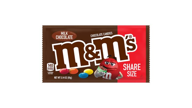 Order M&M'S Milk Chocolate Candy Share Size food online from Red Roof Market store, Lafollette on bringmethat.com