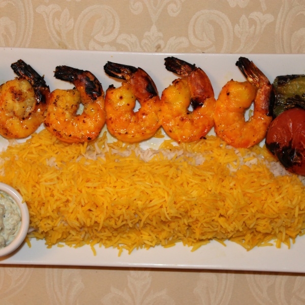 Order Shrimp Kebab food online from Rose Persian Restaurant store, Teaneck on bringmethat.com