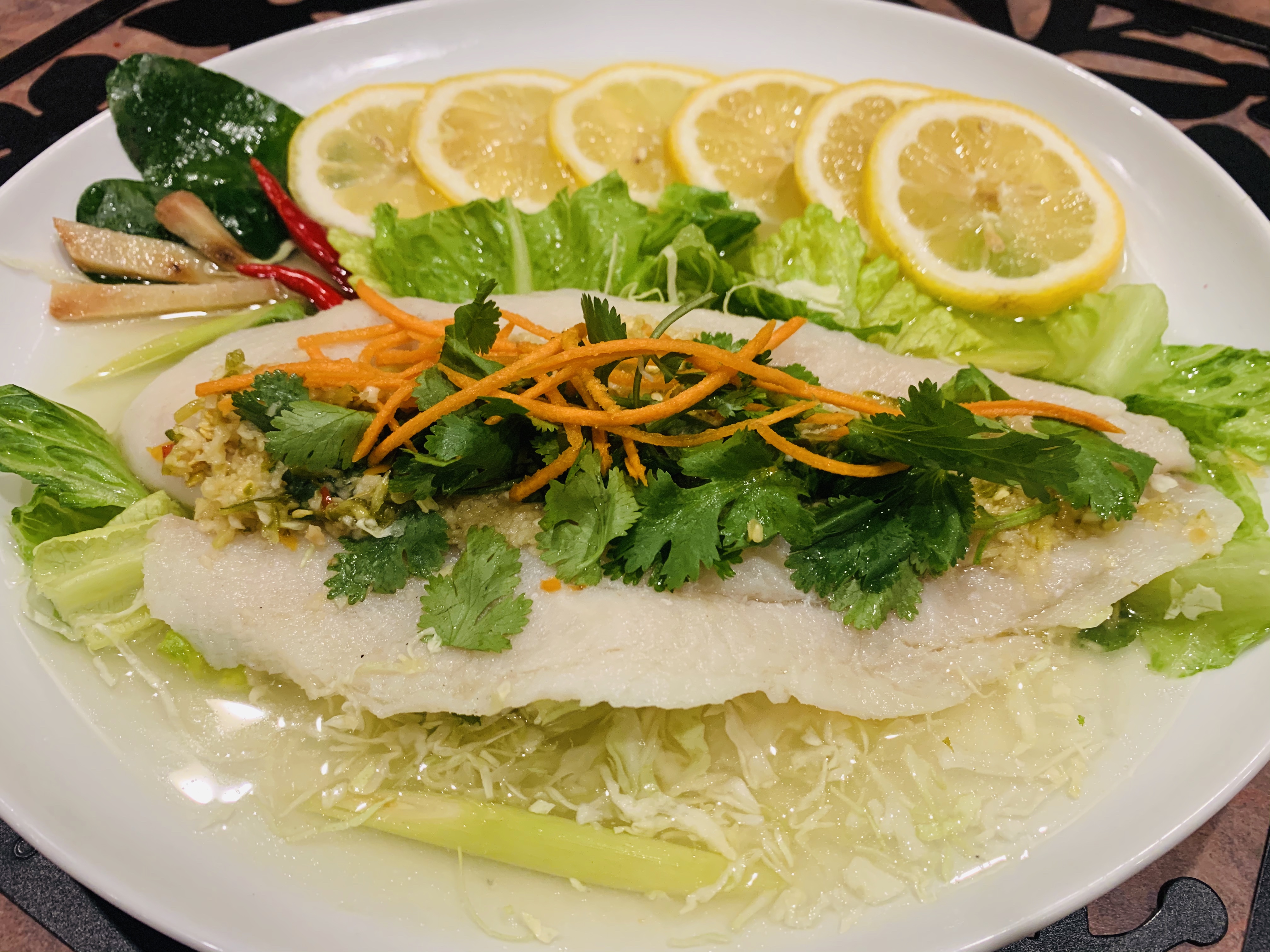 Order Steamed Lemon Fish food online from Modern Thai Restaurant store, Montebello on bringmethat.com