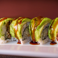 Order T5. Dragon Roll food online from Ten Ten Buffet Grill & Sushi store, Kalamazoo on bringmethat.com
