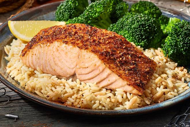 Order Herb Superb Grilled Salmon food online from Dockside Charlie store, Owensboro on bringmethat.com