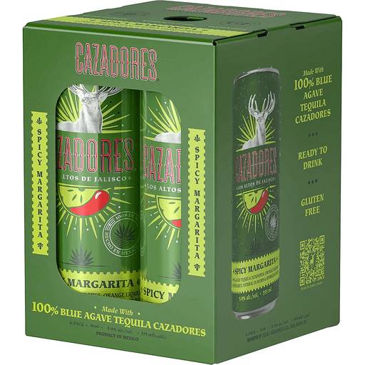 Order Cazadores Spicy Margarita Cocktail (4PK 355 ML) 133179 food online from BevMo! store, Paso Robles on bringmethat.com