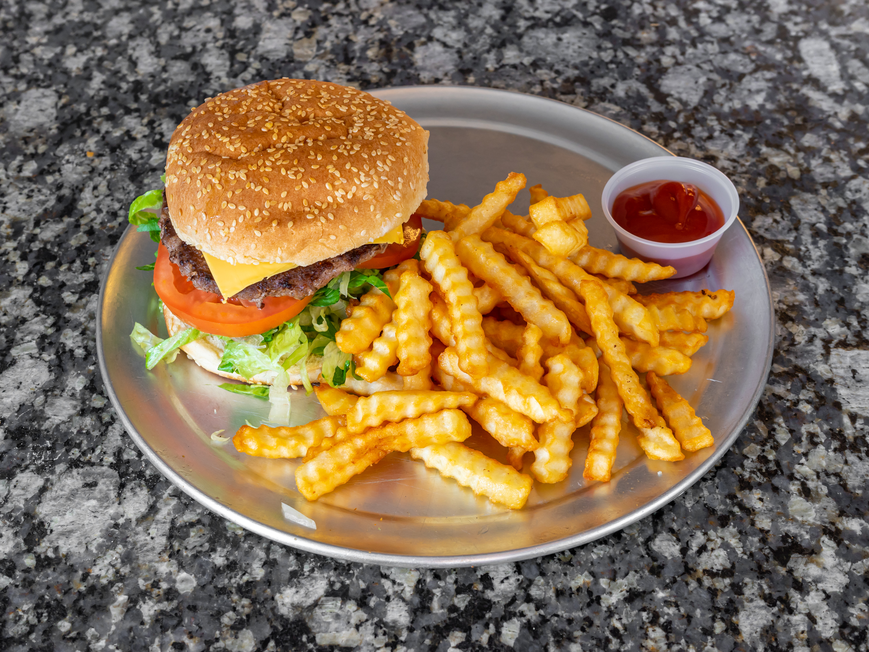 Order All American Burger food online from Ed's Pizza store, Pomona on bringmethat.com