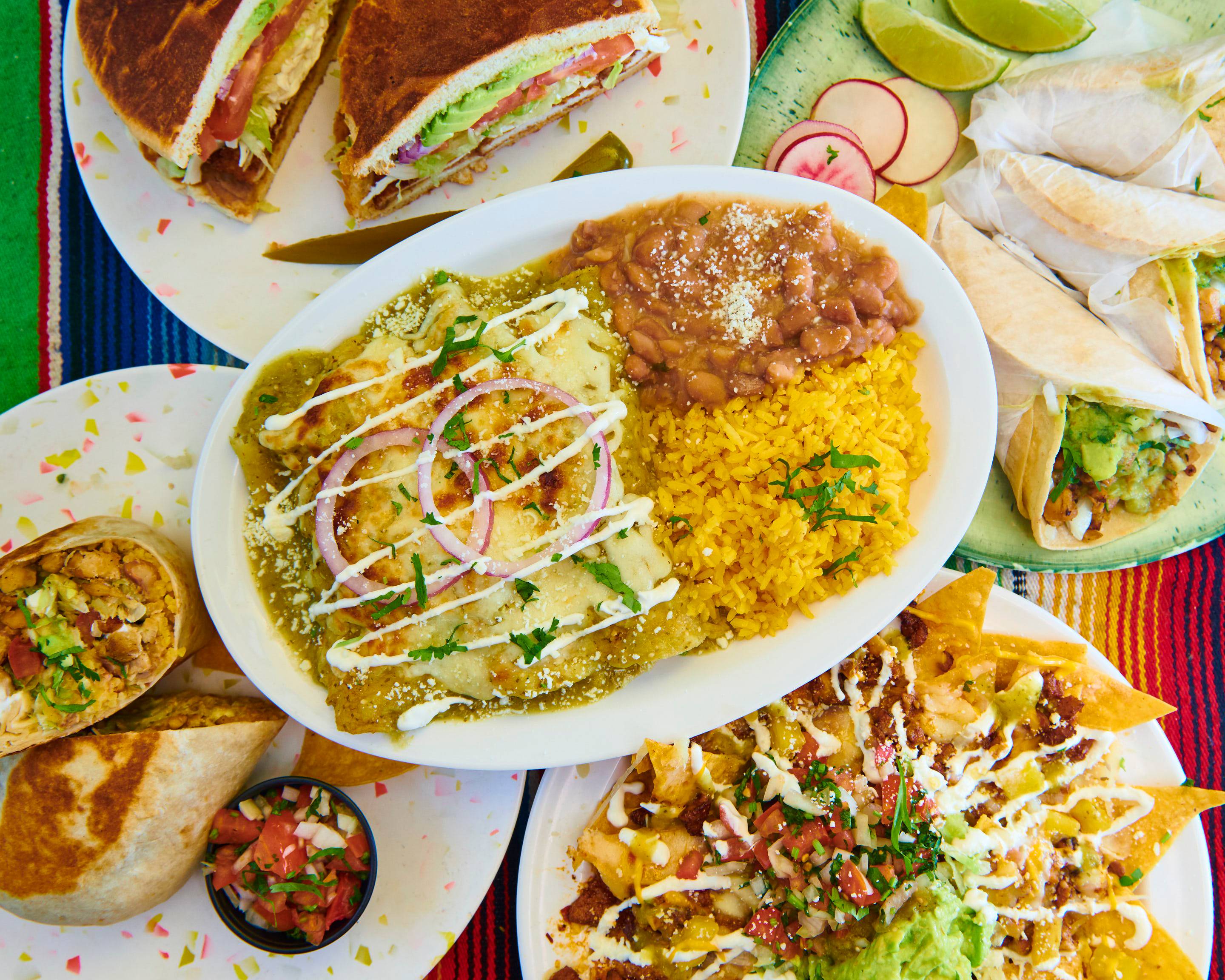 Order Enchiladas Verdes food online from Orale!! Tacos!! store, Astoria on bringmethat.com